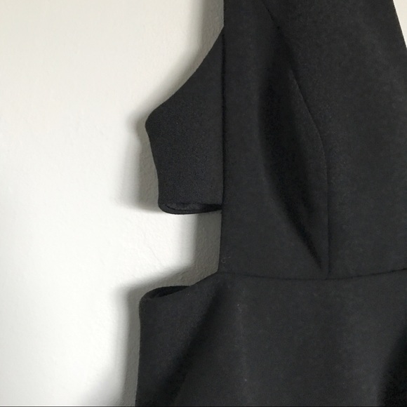 Aidan Mattox Peplum Scuba Crepe Cocktail Dress 4 - Picture 3 of 7